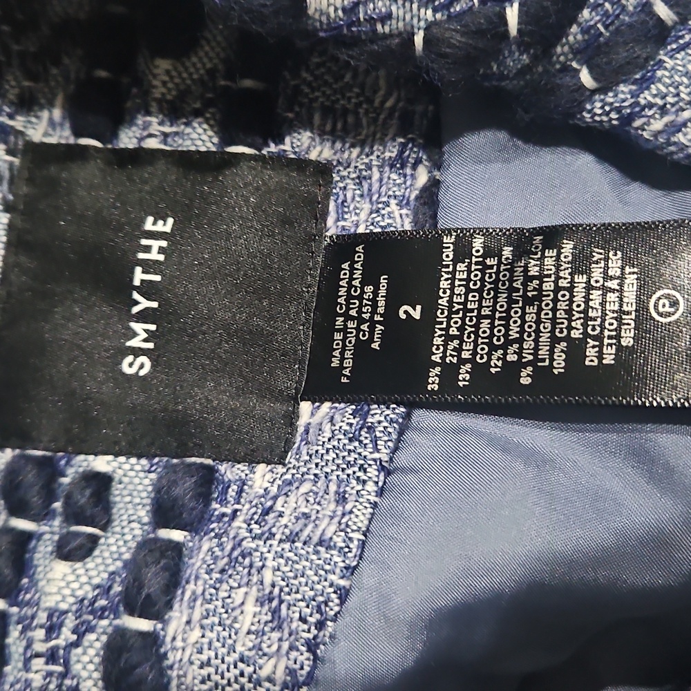 SMYTHE Box Chain Cropped Jacquard Blazer Jacket Tweed $1295 Retail - Picture 9 of 13